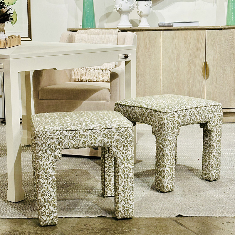 Chinoiserie Ottoman Chinoiserie Ottoman