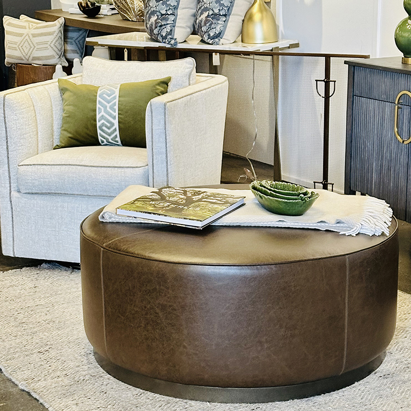 Leather Ottoman Leather Ottoman